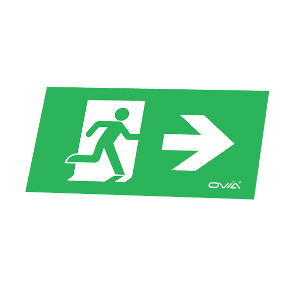 Ovia Lighting OVEMSP005R Ernex Emergency Box Exit Sign Legend Right