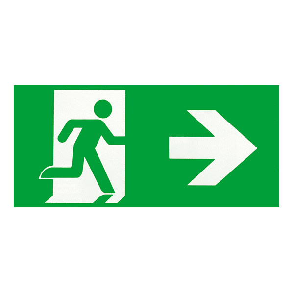 Ovia Lighting OVEMSP006R Calvex Emergency Box Exit Sign Legend Right