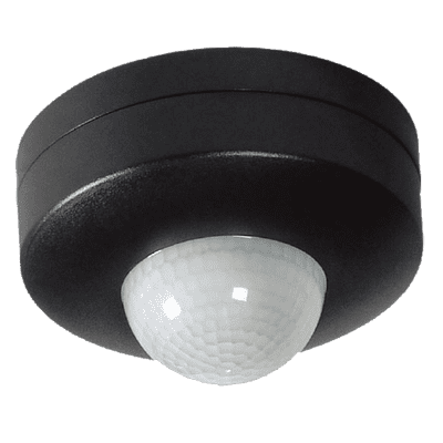 Ovia Lighting OVPIR006BK 240v Surface Mounted 360 Deg PIR IP44 Black