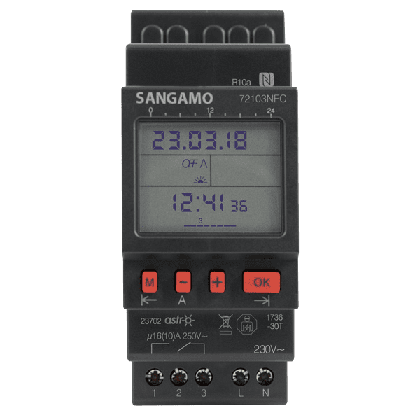 Sangamo 72103NFC Nfc Din Astro 2mod 1ch 7day Time Switch