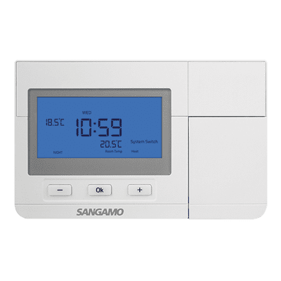 Sangamo CHPRSTATDP Choice Plus Room Thermostat Digital White 7 Day Program With Frost Protection