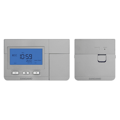 Sangamo CHPRSTATDPRFS Choice Plus Room Thermostat Digital Silver Wireless Programmable