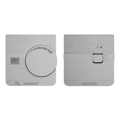 Sangamo CHPRSTATDRFS Choice Plus Room Thermostat Digital Silver Wireless