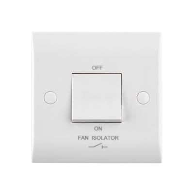 Saxby CE110 Curved Edge 10AX 1G 3-Pole Fan Isolator Switch