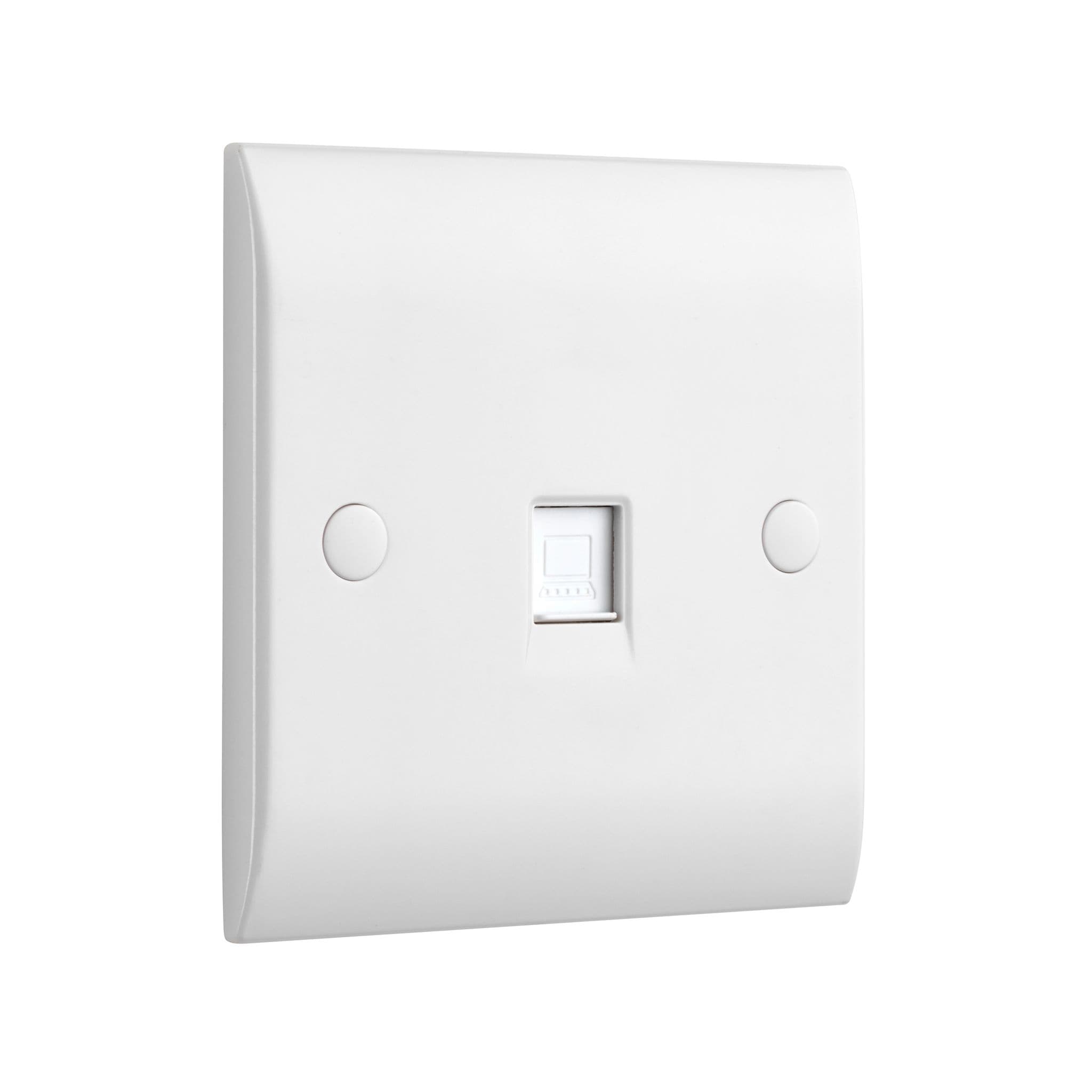 Saxby CE786 Curved Edge RJ45 Data Socket