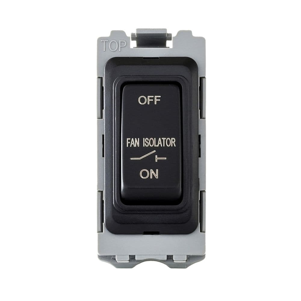 Saxby GD10FIBL Grid 10A Fan Isolator Grid Module Matt Black