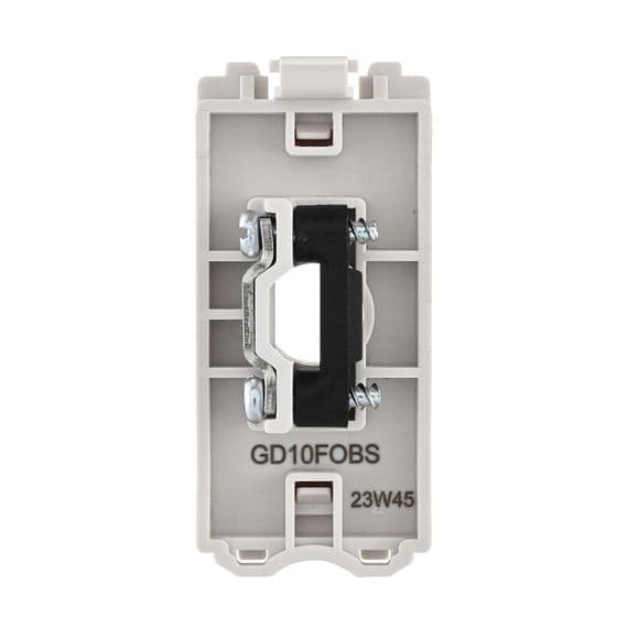 Saxby GD10FOBS Grid 13A Flex Outlet Module Brushed Steel