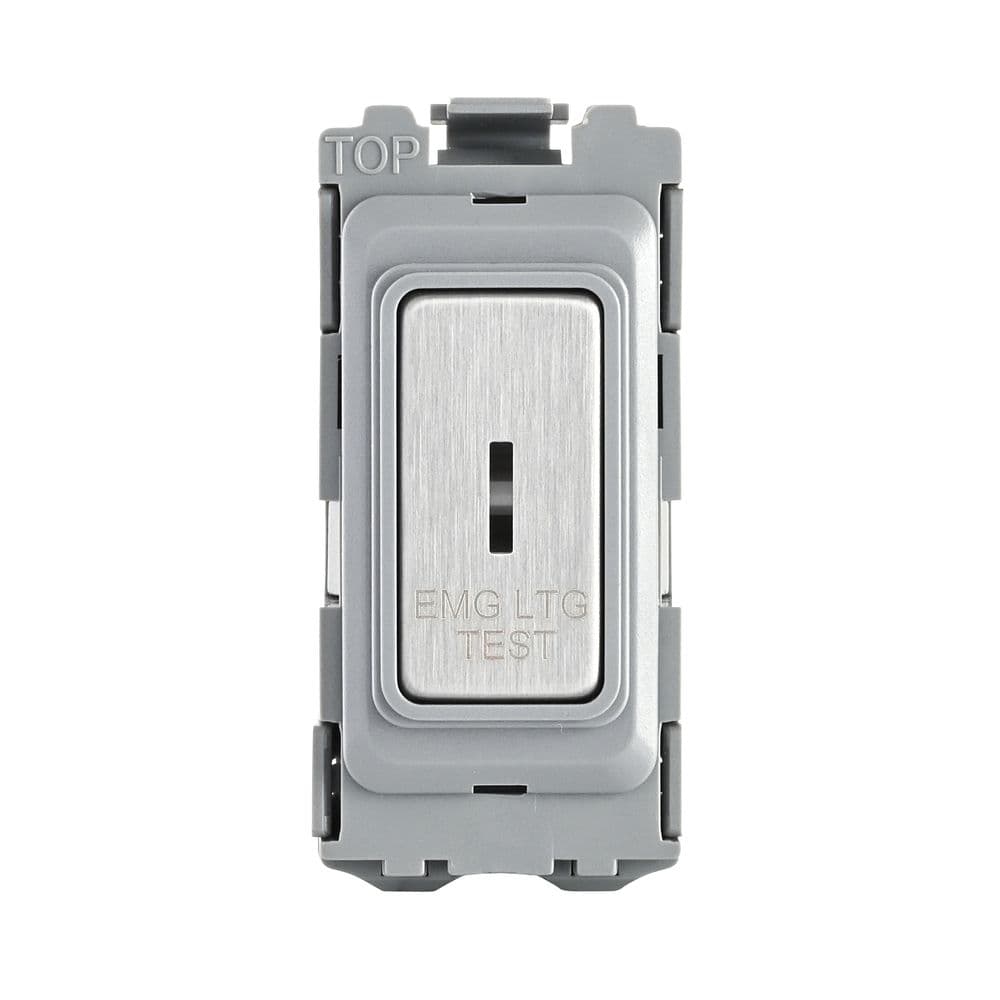 20 Key Module Saxby GD20ELTBS Grid 20A DP 2-Way Key Module EMG LTG TEST Brushed Steel