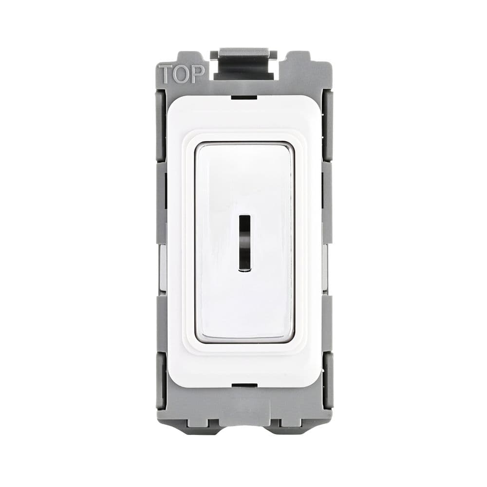 Saxby GD20KPC Grid 20A DP 2-Way Grid Key Switch Module Polished Chrome