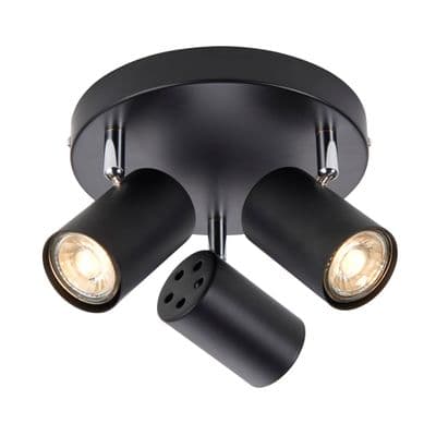 Saxby Lighting 101334 Arezzo 3x Light Round Black 7W