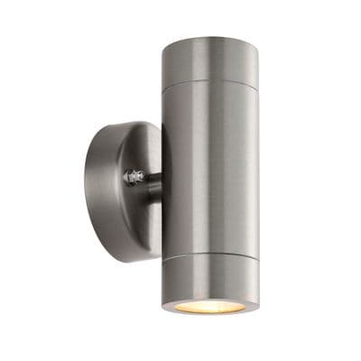 Saxby Lighting 101350 Palin 2x Wall Light Marine Grade IP65 7W Brushed Stainless Steel
