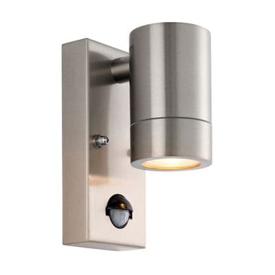 Saxby Lighting 101351 Palin PIR 1x Wall Light Marine Grade IP65 7W Brushed Stainless Steel
