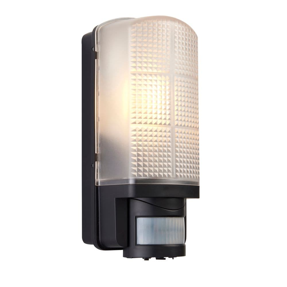 Saxby Lighting 48739 Motion PIR 1x Wall Light IP44 10W Black