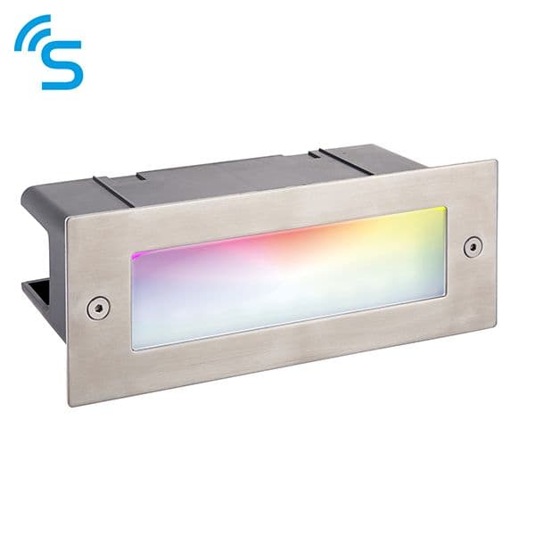 Stainless Rgb Saxby Lighting 91962 Smart Seina RGB IP44 3 5W Marine Grade Brushed ...