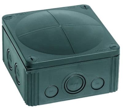 Wiska 10062215 COMBI 1010 140x140x82mm PVC Adaptable Box Black IP66