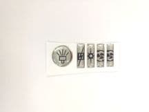 Dash switch sticker set domed