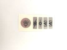 Dash switch sticker set flat