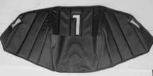 Engine cover upholstery - black, without map pocket