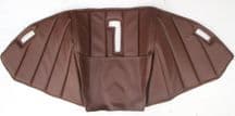 Engine cover upholstery - brown, without map pocket