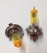 Headlamp bulb H4 YELLOW - pack of 2