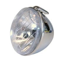 Headlamp in chrome shell