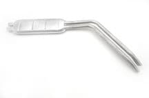 Rear silencer with bent tail pipes, mild steel