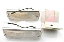 Set of 2 reverse lights with mounting brackets