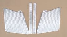 Set of 4 corrugated trims, 6mm ribs