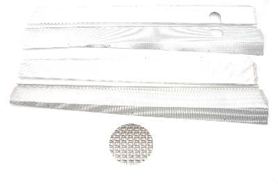 Set of dimpled aluminium sill covers for Pallas