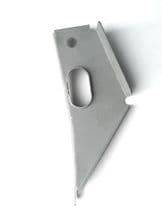 Sill gusset behind lower part of right A post.