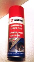Spray adhesive - extra strong and temperature resistant to 110 deg C.