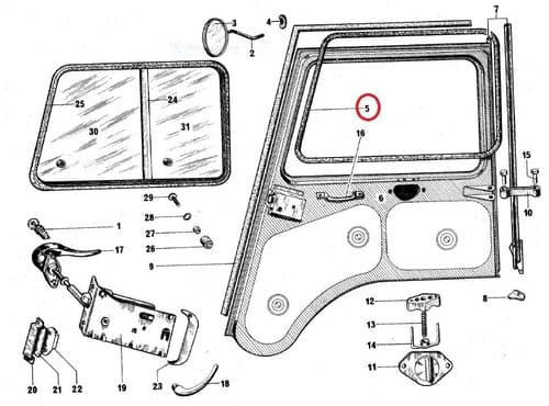 Window seal for front door
