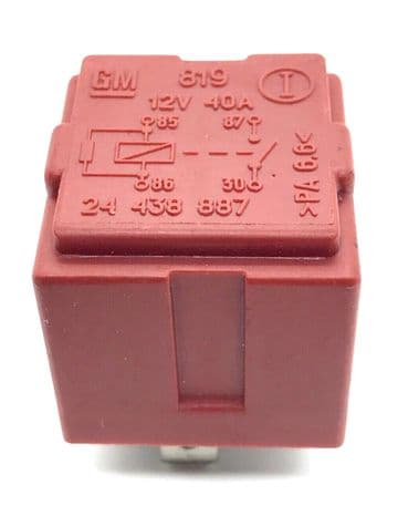 *GENUINE* GM VAUXHALL SAAB OPEL 4 BLADE 12V 40A RELAY RED 24438887 PA 6.6