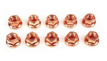 10 X Copper Collar Exhaust Manifold Nuts - M8X1.25 Audi VW Seat Skoda N90894601