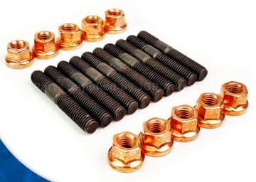 10 X Exhaust Manifold Bolt Studs & Collar Nuts - VW Audi Seat Skoda - N90188902