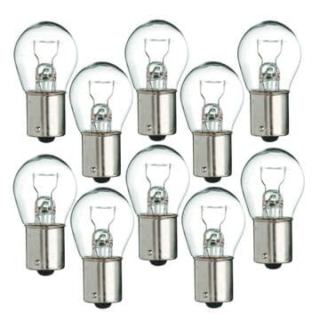 10X Brake Or Indicator Flasher Light Bulb 12Volt 21W Long Life R382 Clear