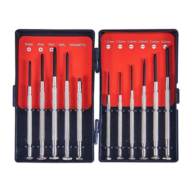 11Pcs Precision Small Screwdriver Set for Phone Watch Laptop Glasses with Pouch