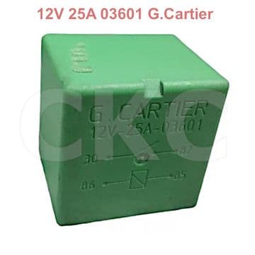 12V-25A-03601 Genuine Peugeot & Citroen 4-Pin Green Relay 12V25A03601 G.Cartier