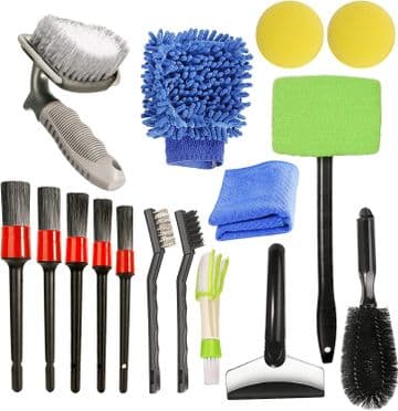16 PCS Car Cleaning Brush Kit Car Detailing Brushes Set Auto Wheel Cleaning Brus