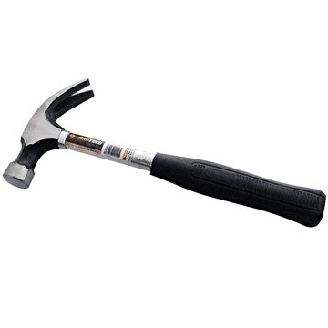 16oz New Quality Steel Claw Hammer Rubber Grip Tubular Shaft Tempered Head