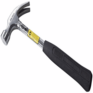 16oz POLISHED GS CLAW HAMMER - STEEL SHAFT