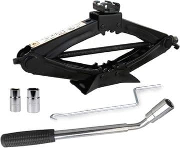 2 Tone Rustproof Scissor Car Jack Floor Lift Wheel Wrench + Speed Handle, Tyre