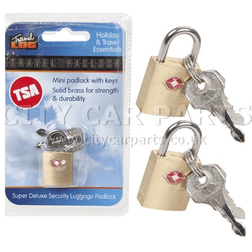 2 X 20MM SOLID USA TSA APPROVED BRASS PADLOCK TRAVEL LUGGAGE SUITCASE KEYS LOCK