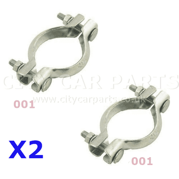 2 x Citroen Berlingo MK1 1.9 Models Front Down Pipe & Mid-Section Exhaust Clamp