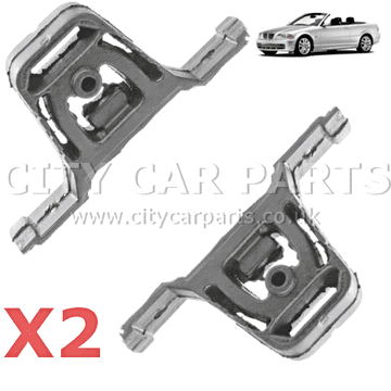 2 X Exhaust Rubber Mount Hanger Bracket For Bmw Rear Silencer 18207503246
