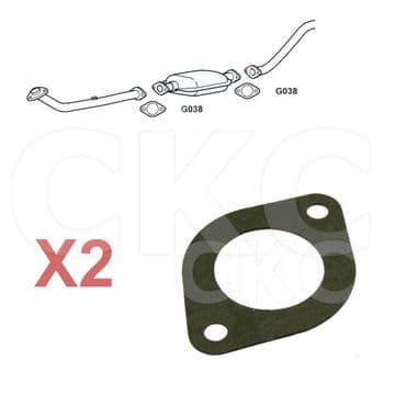 2 x For Nissan Serena C23M 1.6 Front Lower Down Pipe Exhaust & Mid Cat Gaskets