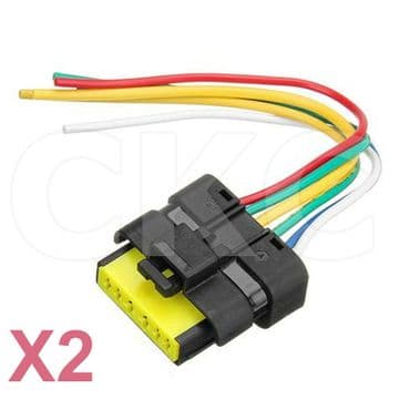 2 X For Renault Clio Mk 3 Rear Tail Light Wiring Harness Connector Plug Pigtail