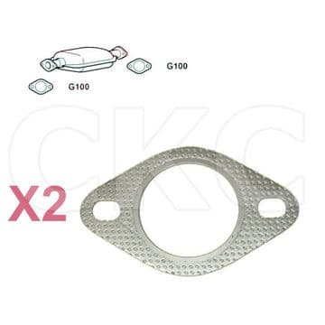 2 X Mitsubishi Carisma / Space Star Exhaust Centre Box to Rear Back Box Gaskets