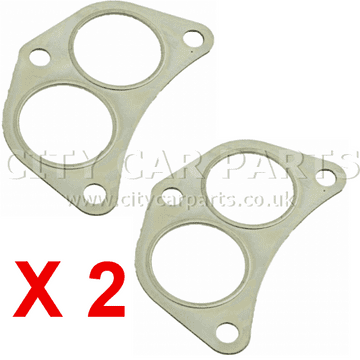 2 X SUBARU FORESTER IMPREZA LEGACY EXHAUST FRONT DOWN PIPE TWIN GASKET