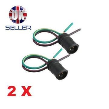 2 X T10 W5W 501 Light Bulb Socket Holder Soft Rubber with harness Bikes Or Cars